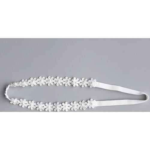 Sparkling Pearls Baby Head Band Elastic Newborn Photography Accessories Rhinestones Baby Girls Headbands Lace Rompers Clothes