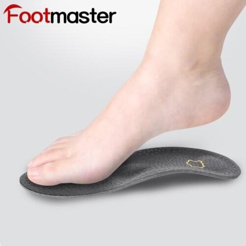 FootMaster Light Sports Orthopedic Insole Cowskin Insole To Relieve Flat Feet Insoles Arch Support Shoe Pad Unisex Insole