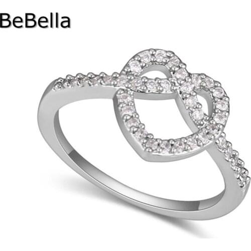 Heart Shape Imitation Diamonds Ring For wedding&engagement Made With AAA Grade Cubic Zirconia For couples Gift