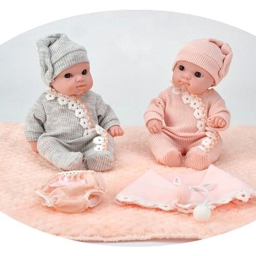 20cm Newborn Reborn Doll Baby Simulation Soft Vinyl Children Dolls Children Kindergarten Lifelike Toys for Girls Birthday Gift