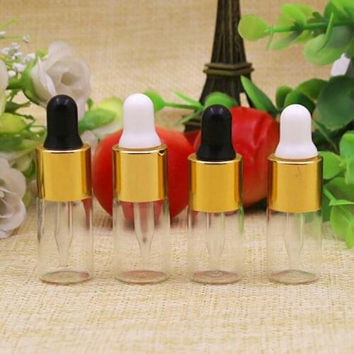 200x 3ml/4ml gold small drop tube emulsion sample bottle,skin care essence glass bottle,sample sub loading bottle