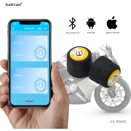 MiNi Motorcycle TPMS IOS/Android Tire Pressure Sensor Bluetooth 4.0 APP Real Time Tyre Pressure Monitoring System Security Alarm