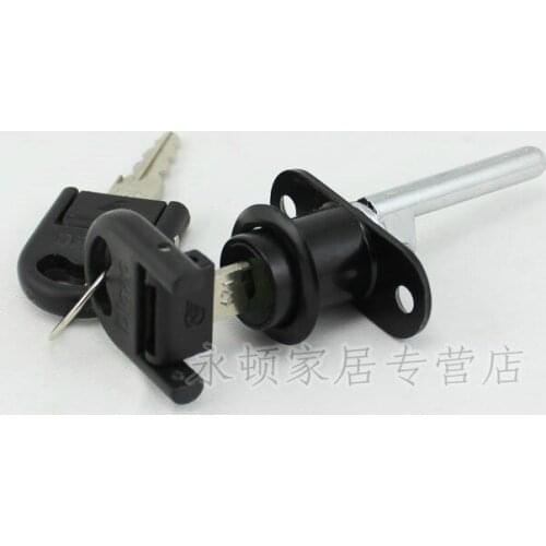 Wholesaler 19mm Brand New Black Zinc Alloy Desk Lock with 2pcs keys Perfect For Computer desk &Book Case CP56