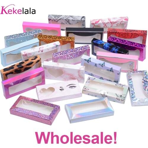 Kekelash Wholesale Cute Cartoon 3D Fake Eyelash Packaging Box in Bulk 25mm Long Faux Lashes Packing Paper Box Vendor