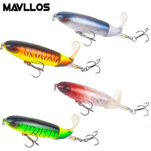 Mavllos Whopper Plopper Fishing Lure 13.2g 10cm Rotating Tail Floating Hard Bait Lure Spin Bass Fishing Bait Carp Fishing