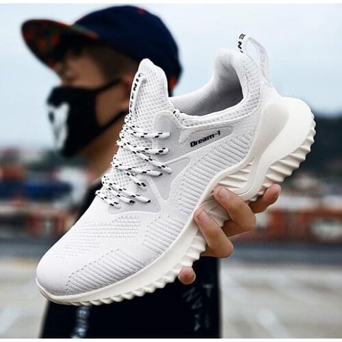 Plus Size Breathing Sport Shoes Men Sneakers Male Running Shoes Man Sports Shoes Summer Mens Low Shoes White Trainers Gym A-415