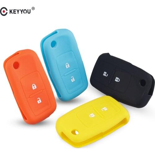 KEYYOU 2 Buttons Silicone Flip Key Case Cover For Vw MK4 Seat Altea Alhambra Ibiza Polo Golf 4 5 6 Transporter Amarok Sharan