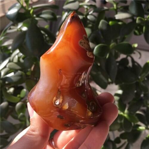 New Year special offer 189g natural red agate flame style mineral stone reiki healing meditation crystals for home decoration