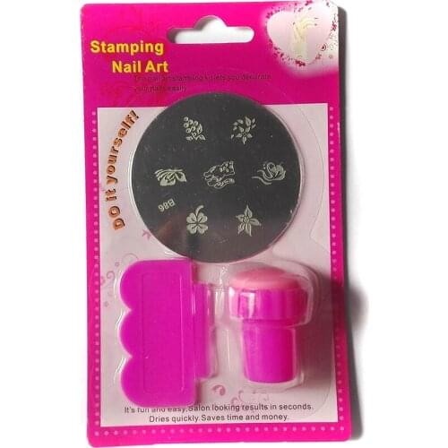 Stencils for 3d nails nail stamping image plates template scraper kits, nail art tools stainless steel stamper print Set
