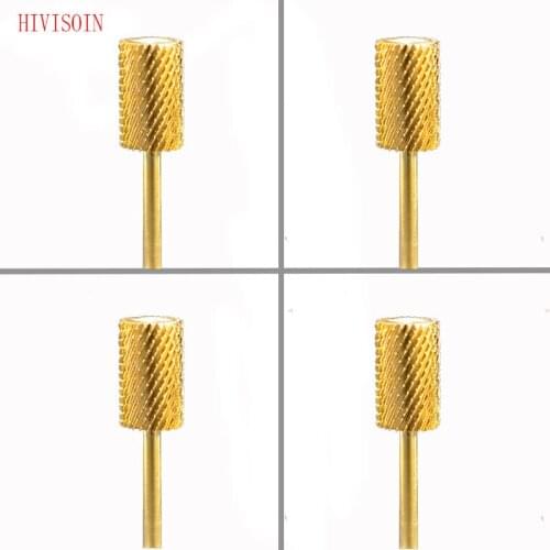 HIVISOIN Carbide Nail Drill Bit - Big Barrel Bit M (Gold)