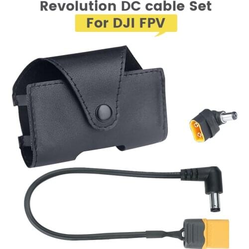 TX60/T Head Cable FPV Glasses V2 External Extended Battery Cable with Battery Storage Bag for DJI FPV Glasses V2 Accessories