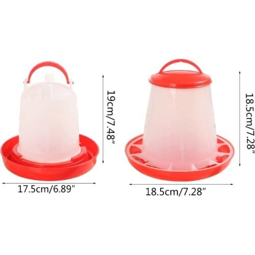 C5AD Chick Feeder and Waterer Combo 3.3Lbs Chicken Feeder 0.26 Gallon Chicken Waterer Birds Poultry Feeding Equipment Kit