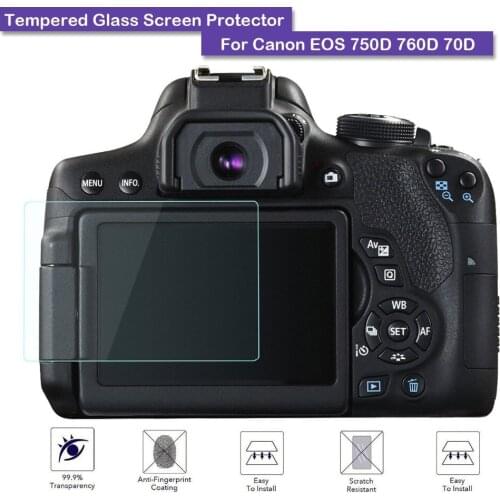 Tempered Real Glass LCD Screen Protector for Canon EOS 750D 760D Camera Accessories