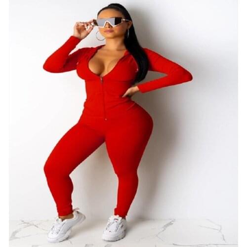 Autumn Two Piece Set WomenLong SleeveHooded Zipper Pocket Sporty Jackets+Leggings Matching SuitWorkout Stretchy Outfits2021