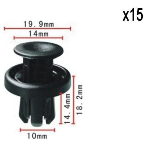 15pcs For Honda The 9th generation Acord Bumper buckle / Nylon Retainer Clip B130