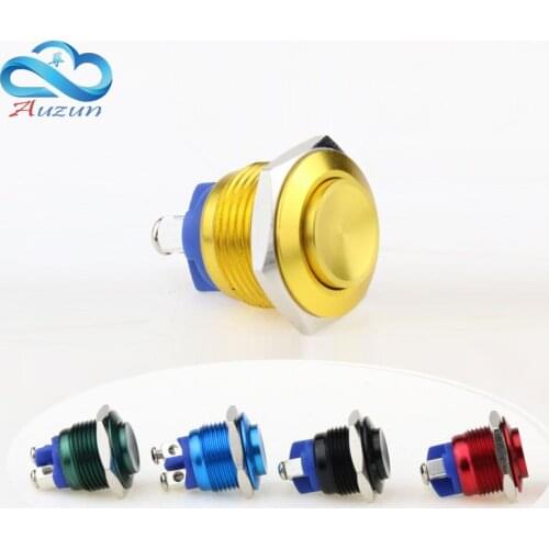 16 mm high metal button switch reset button switch instantly alumina red green yellow blue black 3 a / 250 VDC