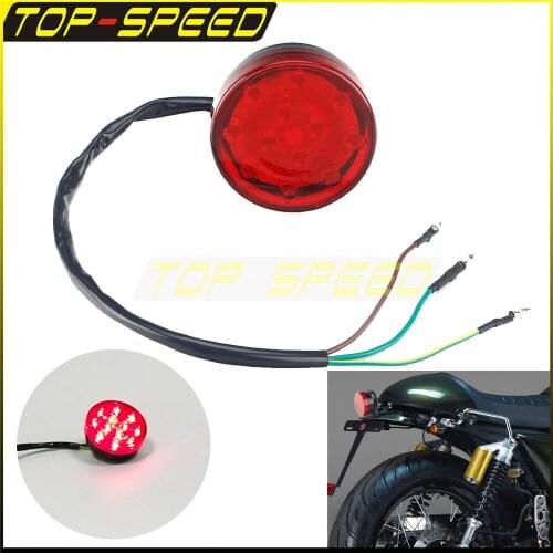 2V 1.8W 0.15W 1 PC LED Tail Light 62mm Red Indicator Motorcycle For All Honda Kawasaki Suzuki Cruiser Chopper Street Dirt Bikes