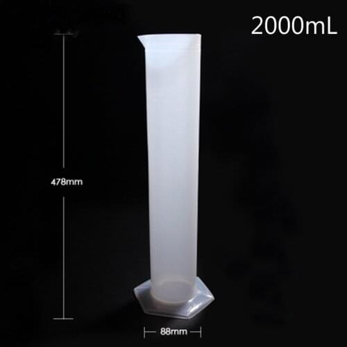 2000mL Food Grade Plastic Measuring Cylinder Thicked PP material laboratory Equipment Graduated Cylinder