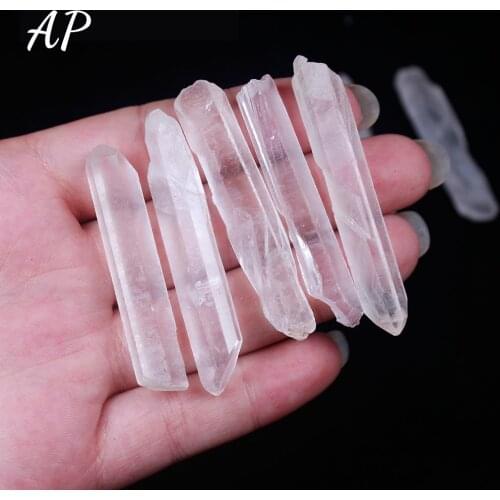50g/Bag Natural Crystals Clear Quartz Singal Wand Healing Stone Rock Mineral Specimen Energy Stone