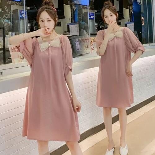 726# Maternity Clothes Spring Autumn Long Sleeves Easy Matching Loose Stylish Dress Pregnant Women Mom Dress