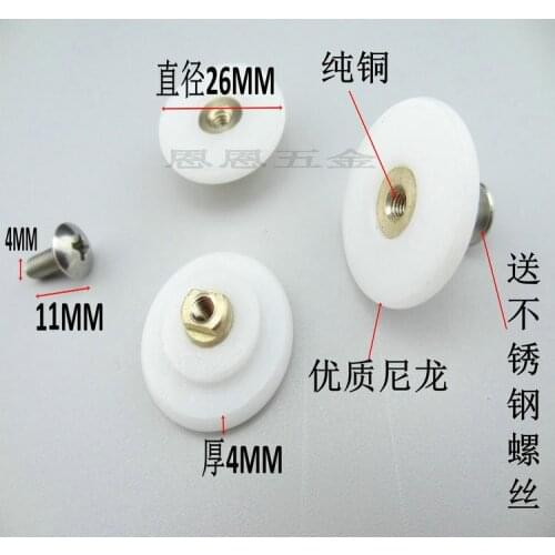 8Pcs Replacement Shower Door Roller Runner Wheel 26mm Diameter