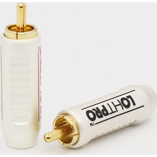 Audiocrast 4P Gold plated RCA Connectors for RCA cable RCA Interconnect Audio plug