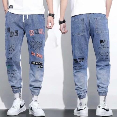 Hip Hop Mens Pants Streetwear Korean Jogging Pants Men Fashion Cargo Pants Men Casual Men Clothing Elastic Waist Men Trouser