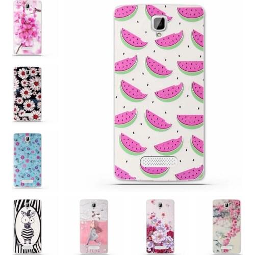For Lenovo A2010 A2010-a A 2010 A2860 A2580 A 2580 A 2860 Angus2 Angus 2 Case Soft TPU Flowers Friuts Painted Phone Back Cover