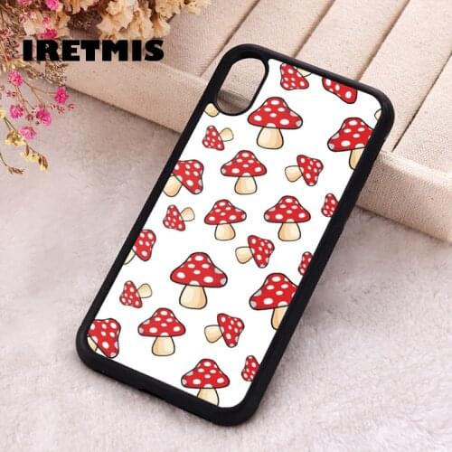 Iretmis 5 5S SE 2020 Phone Cover Case for iPhone 6 6S 7 8 Plus X Xs XR 11 12 Mini Pro Max Silicone TPU Magical Mushrooms Pattern