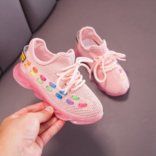 2019 Autumn Kids Shoes Boys Girls Casual Mesh Sneakers Breathable Soft Soled Running Sports Shoes Children Shoes Kinderschuhe