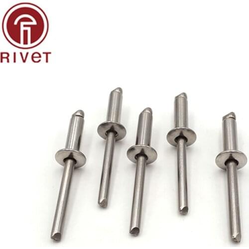DIN IOS15983 200PCS M3.2 Stainless Steel And Steel Blind Rivet Round Head Open Type Csk Head Pop Rivet Multi Size
