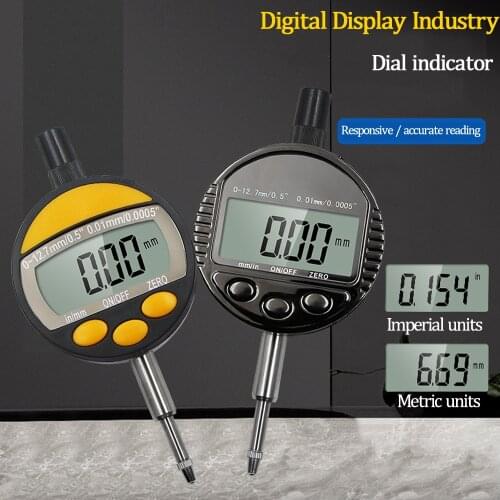 IP54 Digital mechanical dial indicator 0-12.7mm / 0.01mm Electronic Micrometer Micrometro Metric / Inch Dial Indicator Gauge