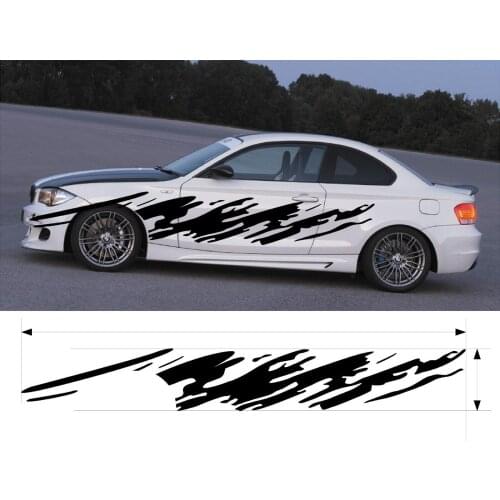 For 2Pcs VINYL GRAPHICS DECAL KITS CAR BOAT TRUCK CUSTOM SIZE COLOR VARIATION F1-37 Car styling