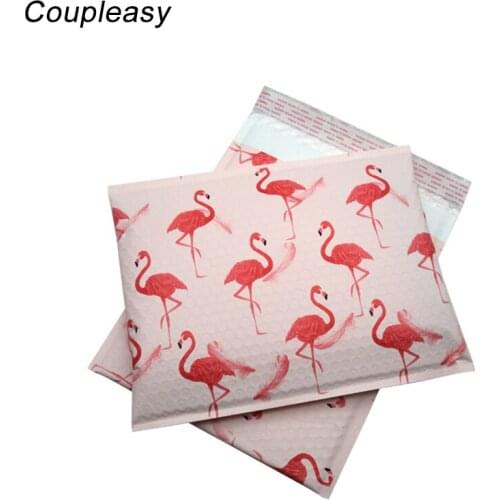 20pcs/Lot Flamingo Printing Bubble Mailer Waterproof Shipping Envelopes with Bubble Self Seal Adhesive Shipping Envelope 26x37cm