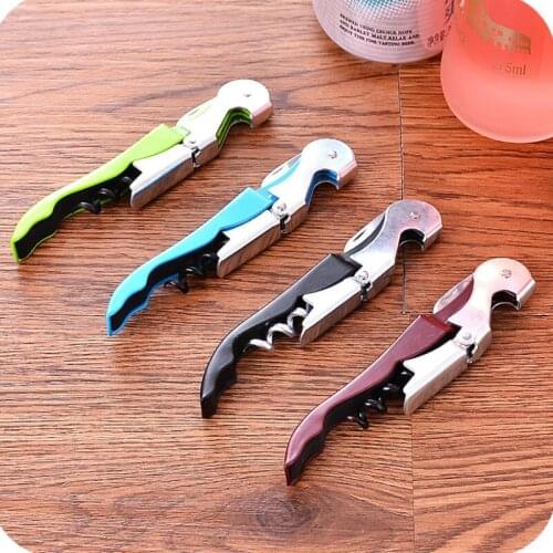 Home Kitchen Tools Corkscrew Bottle Openers Multi Colors Double Reach Wine Beer Bottle Opener LX8566