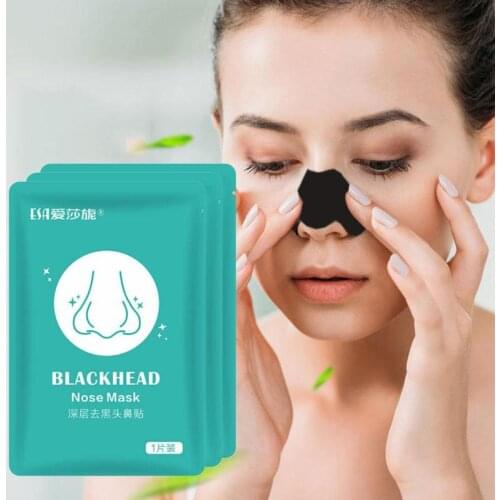 Wholesale 10pcs/box Blackhead Remover Black Mask Peel Off Clear Pores Patch Nose Cleansing Removal Women Girl Nose Skin Care