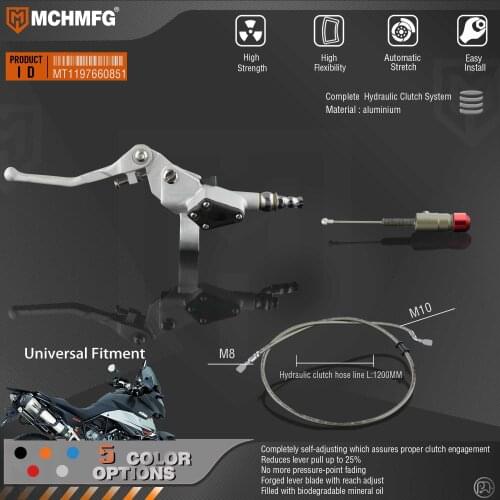 MotorcycleHydraulic clutch 1200mm lever master cylinder for 125-250cc Vertical Engine Off road Motorcycle Pit Dirt Bike Motocros