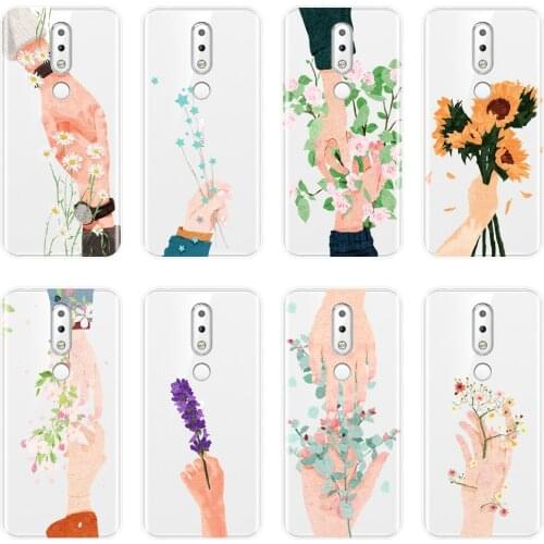 Art Flower Sunflower Floral Phone Case For Nokia 2.1 3.1 5.1 6.1 7.1 Soft Silicone Back Cover For Nokia 2.1 3.1 5.1 6.1 7.1 Plus