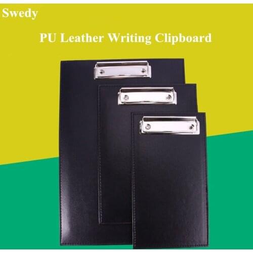 A6 PU Leather File Folder Paper Clipboard Writing Board Document Holder Clip Board Office School Supplies Office Accessories
