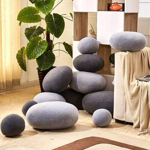 Pop pebble pillow sofa cushion multi-function stone pillow personality creative DIY simulation cobblestone decoration DY50612