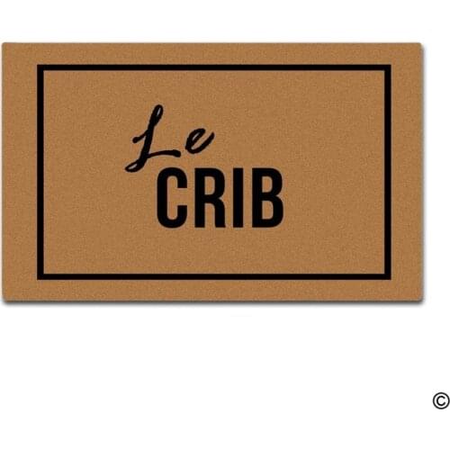 Doormat Funny Entrance Floor Mat Le Crib Indoor Decorative Doormat Floor Mat Non-woven Fabric Top 23.5"x15.7"
