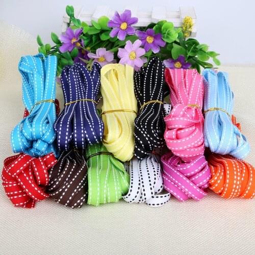 Multi Colors Dot Grosgrain Ribbon Garment Sewing Accessories DIY Decorative Arts and Crafts Gift Wedding Baking Ribbons(5 yards)