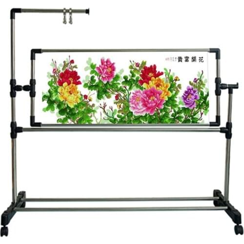 Adjustable Stainless steel &Plastic Stand Desktop Embroidery Frame Cross Stitch Sewing Craft Tool Chinese Cross Stitch Kit