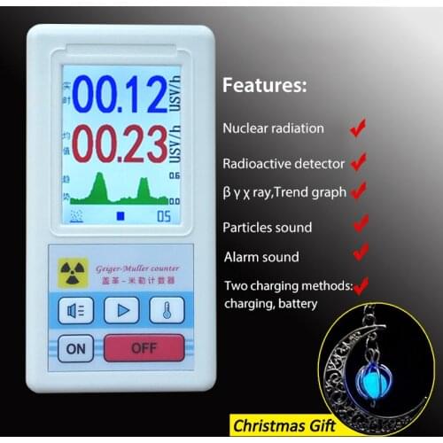 Geiger Counter Nuclear Radiation Detector Beta Gamma X-ray tube Personal Dosimeter Marble Tester Tool LCD Radioactive Detector