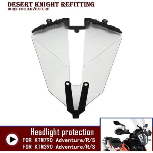 Compatible FOR KTM 790 Adventure/R/S Motorcycle Headlight Head Light Guard Protector Cover Protection Acrylic Grill