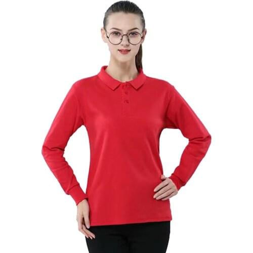 VANSTINBUM Womens Long Sleeve Polo Shirts