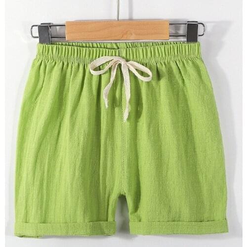 Zi Ning 2020 new girls Hemp cotton shorts summer boys beach pants shorts Kids trousers childrens pants Baby Girl Casual Pants