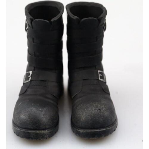 1/61/6 Scale Soldier VF003 Brown Black Mid-Tube Boots Hollow Tank Soldier Combat Shoes 12'' Action Figure Doll Toy Accessories