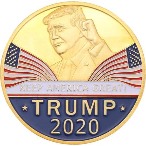 1Pc 2020 New USA President Donald Trump Eagle Commemorative Coin Donald J. Trump Keep America Great America President Coin