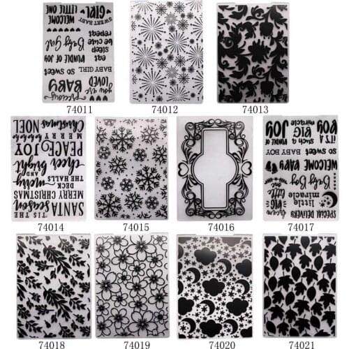 1Pcs Multifunction Plastic Template Embossing DIY Photo Album Making Paper Cards Stencils Embossing Folder Template Craft Card